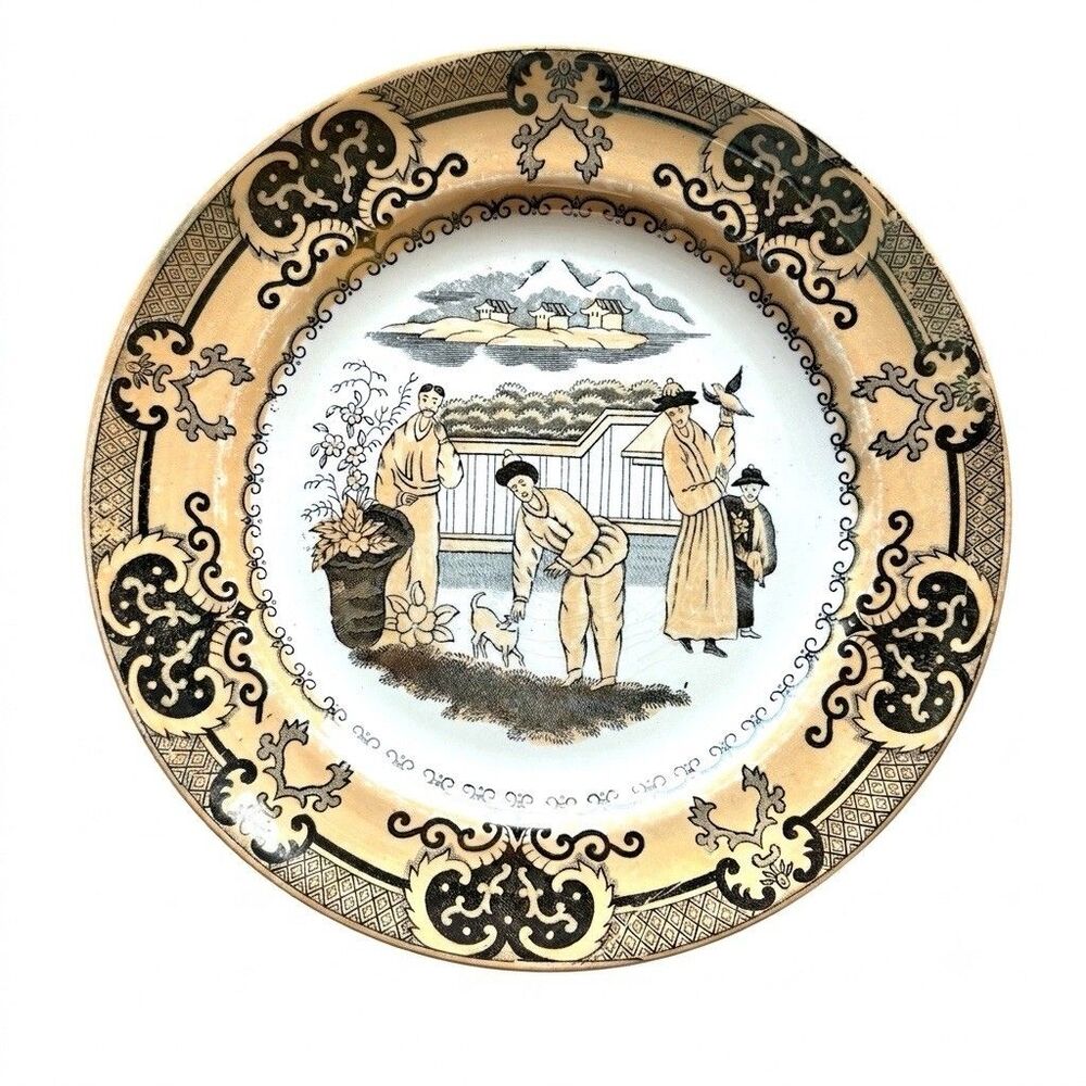 Set of 3 Antique Petrus Regout Maastricht "Sana" Plates – Dutch Transferware - Picture 4 of 16